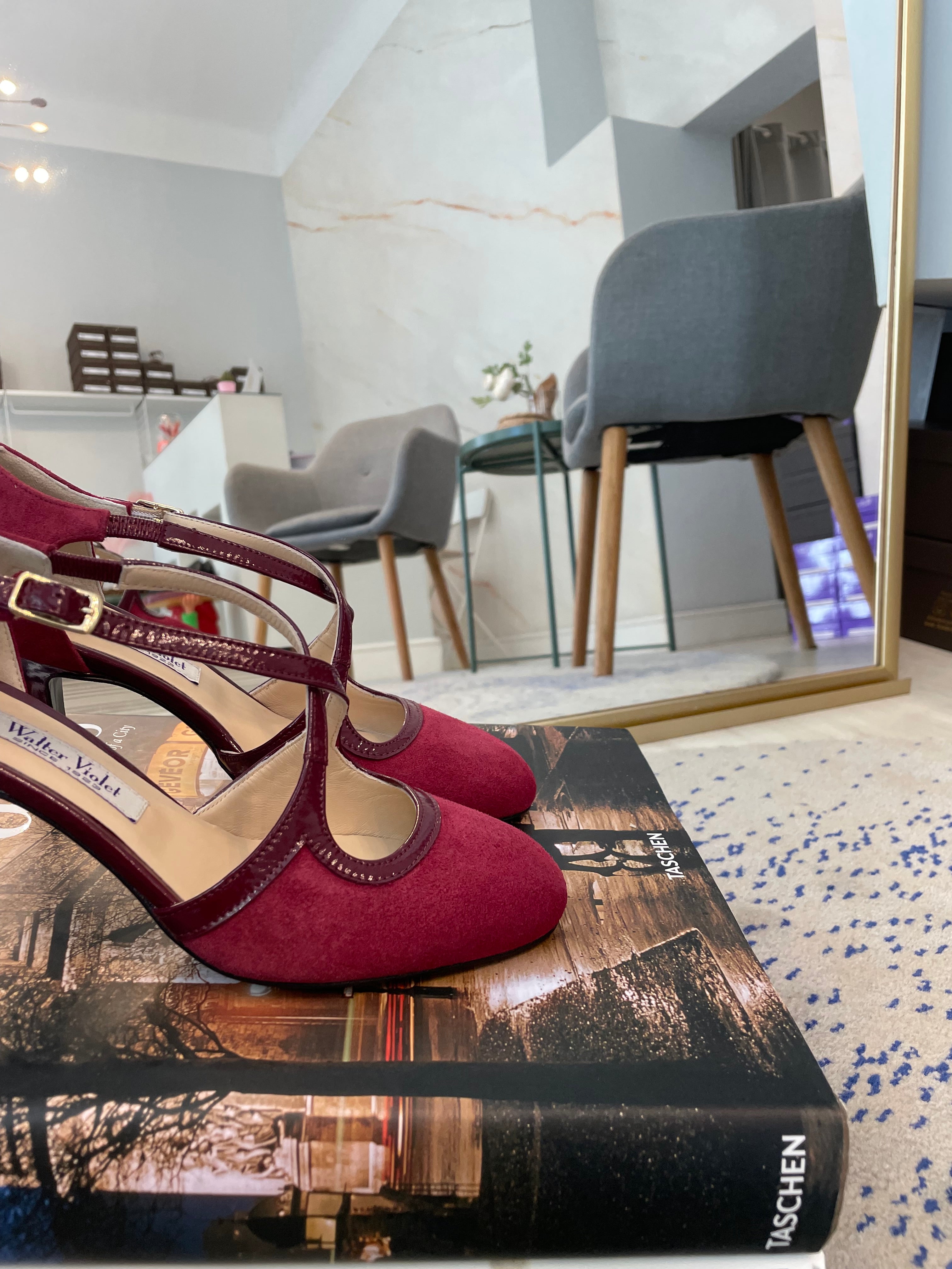 Décolleté cross - bordeaux