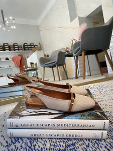 L’Arianna slingback juta - flat